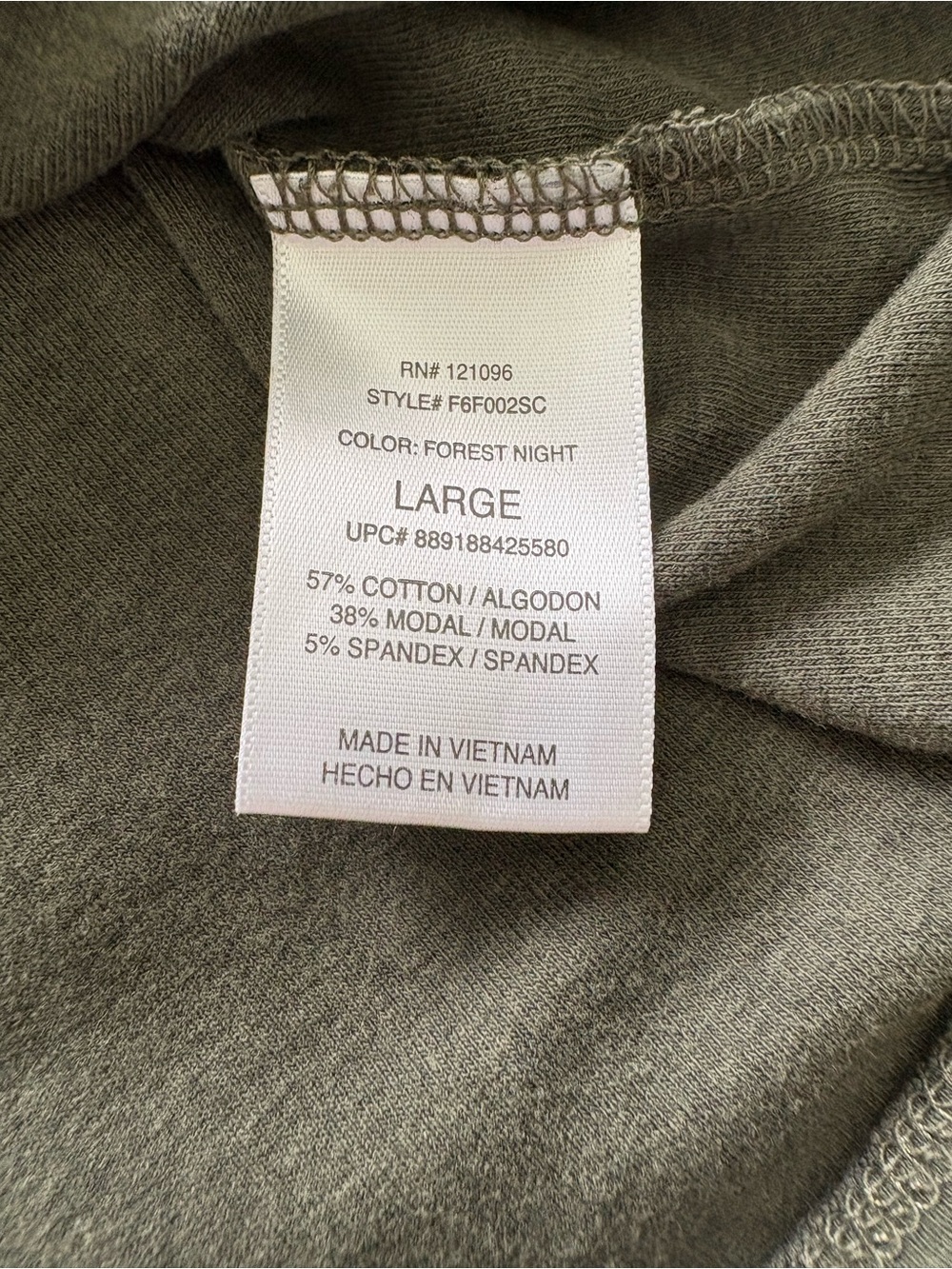 ABS by Allen Schwartz Forest Night Olive Green Zip Shoulder Top L - Picture 10 of 11